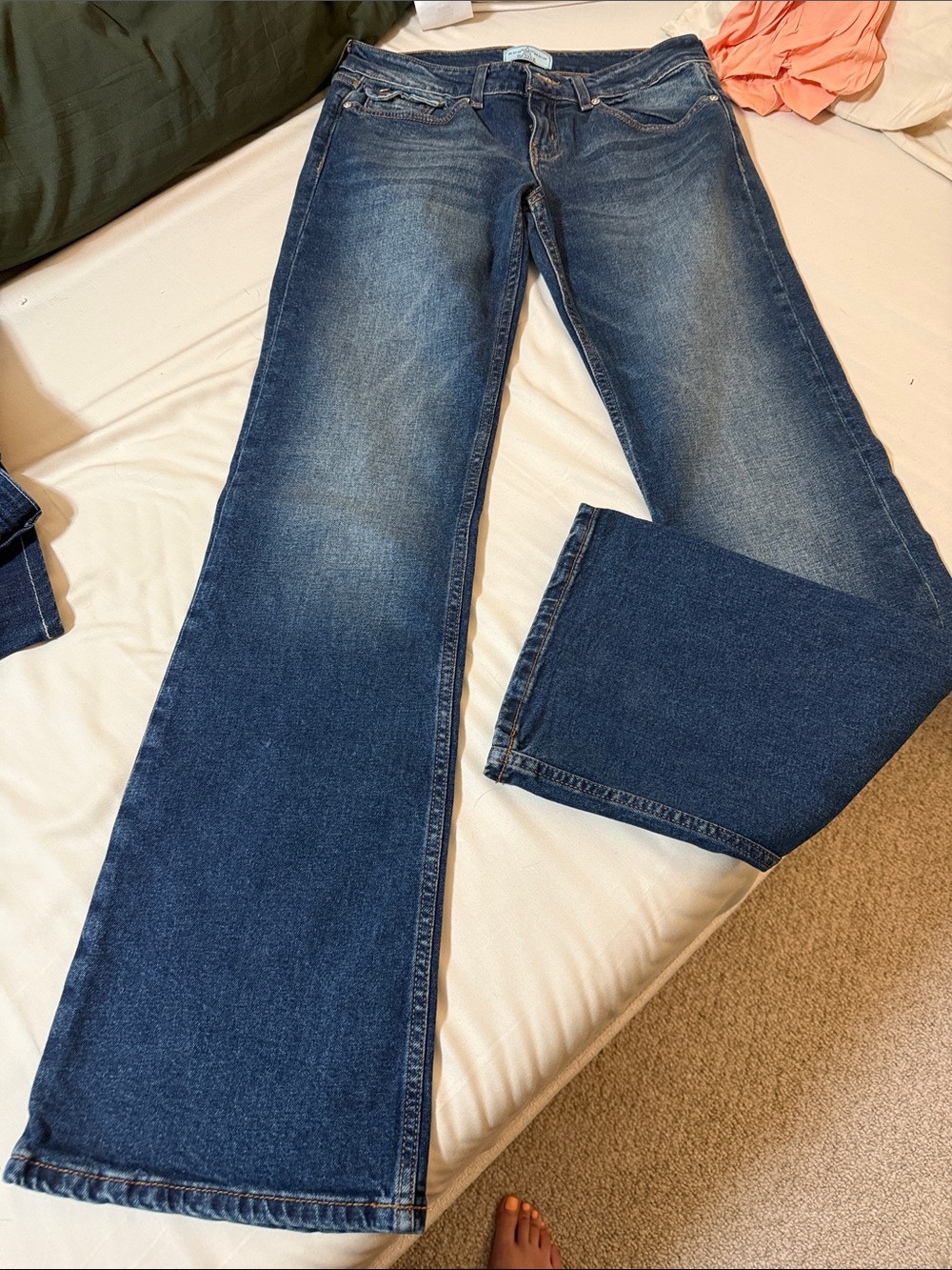 REVICE Men's Dark Blue Bootcut Jeans